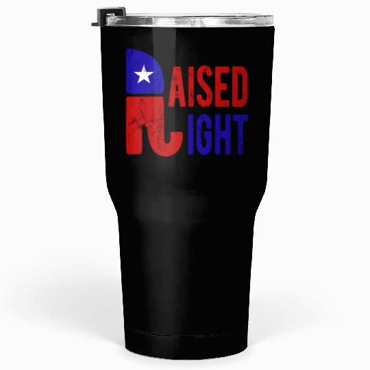 Raised Right Proud Republican Elephant Logo Usa Tumblers 30 Oz