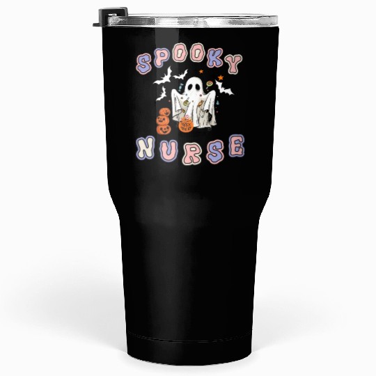 Spooky nurse Halloween design Tumblers 30 Oz