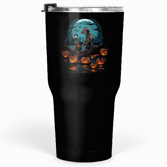 Haunted Fishing Trip Spooky Halloween Angler Tumblers 30 Oz