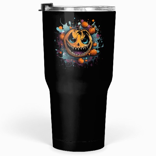Bad Pumpkin Creppy Halloween Tumblers 30 Oz