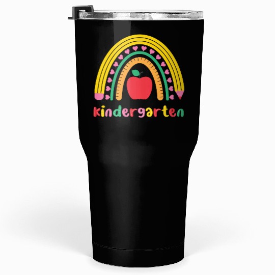 Kindergarten Rainbow Girls Kids Teacher Team Tumblers 30 Oz