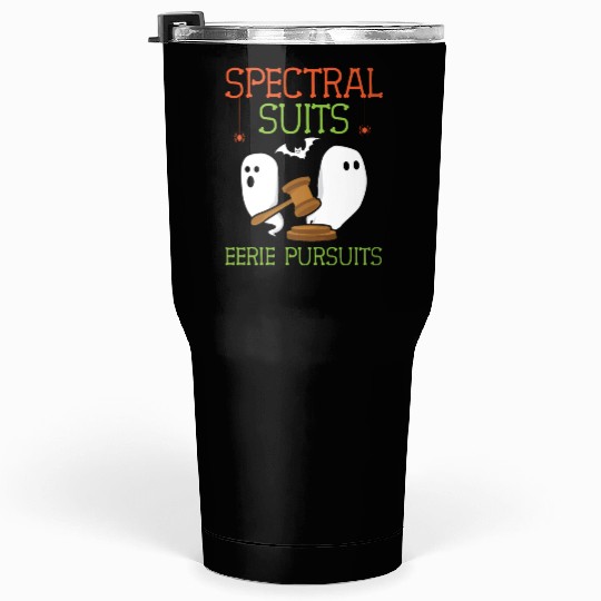 Spectral Suits Eerie Pursuits Lawyer Halloween Tumblers 30 Oz