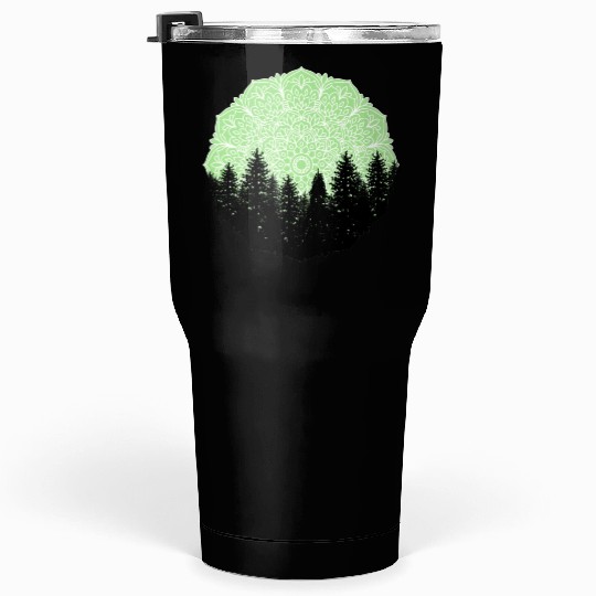 Green Forest Mandala Pacific Northwest Tumblers 30 Oz