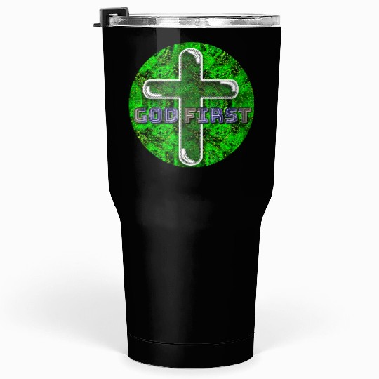 God First [2] Green Tumblers 30 Oz
