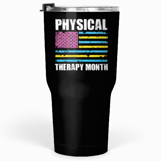 USA Flag PT PTA Physical Therapy Gift Physical Tumblers 30 Oz