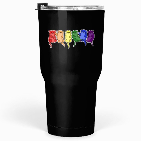 LGBT+ Flag Otter Design for proud LGBT+ People Tumblers 30 Oz