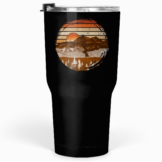 Retro sunset nature Tumblers 30 Oz