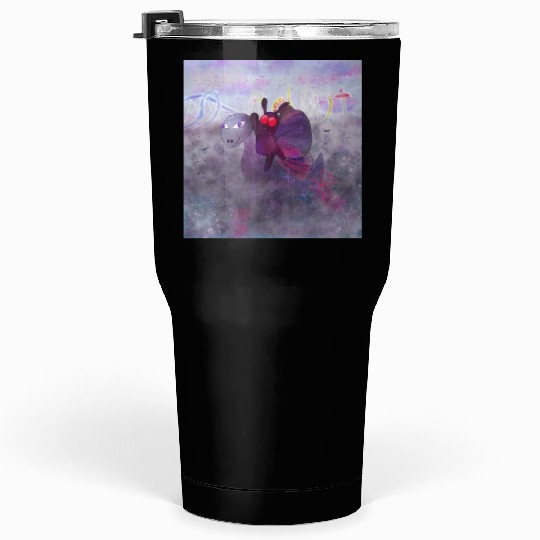 Mothman and Bessie the Lake Erie Monster's Vacay Tumblers 30 Oz