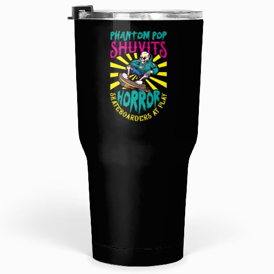 Spooky Horror Skateboarder Halloween Skateboarding Tumblers 30 Oz
