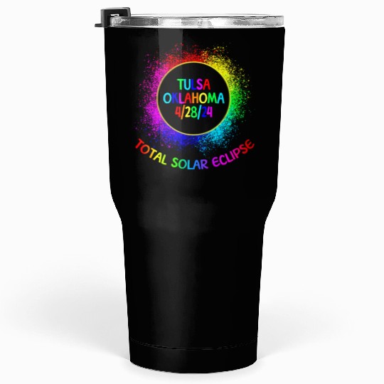 Total Solar Eclipse Tulsa Oklahoma 4/28/24 Kids Tumblers 30 Oz