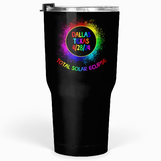 Total Solar Eclipse Dallas Texas 4/28/24 Kids Tumblers 30 Oz
