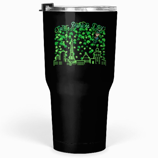 Saint Patrick's Day Paris France Tumblers 30 Oz