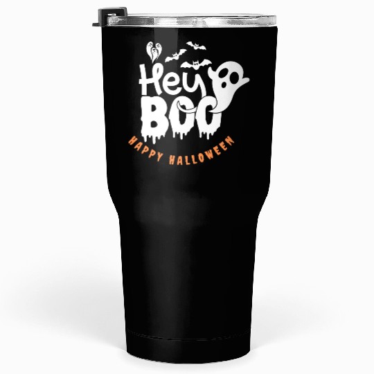 Groovy Hey Boo Cute Ghost Funny Halloween Mens Wom Tumblers 30 Oz