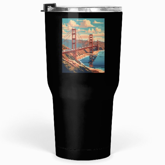 Golden Gate Bridge California Tumblers 30 Oz Tumblers 30 Oz, Golden
