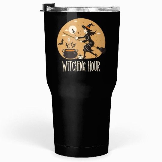 Witchy hour Halloween Print Design Tumblers 30 Oz
