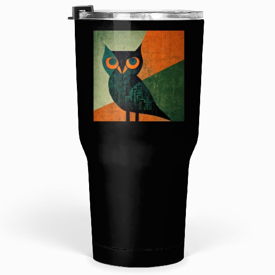 Mod Owl: Orange Beak Owl Tumblers 30 Oz