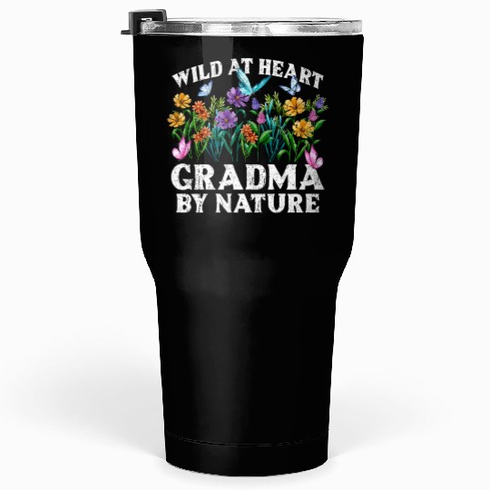 Grandma Wildflower Floral Nature Love Tumblers 30 Oz