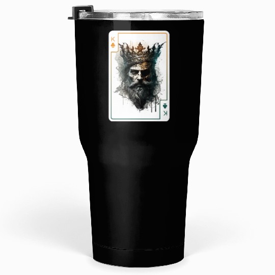 King Spades Halloween Creepy Gothic Poker Tumblers 30 Oz
