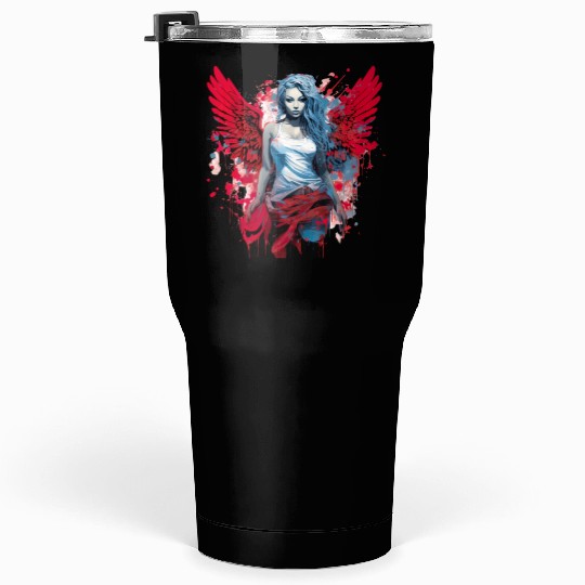 Woman with Angel Wings Angel Esoteric Wings Tumblers 30 Oz