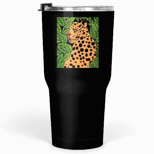 Jaguar in Forest Wildlife Biologist Gift Tumblers 30 Oz