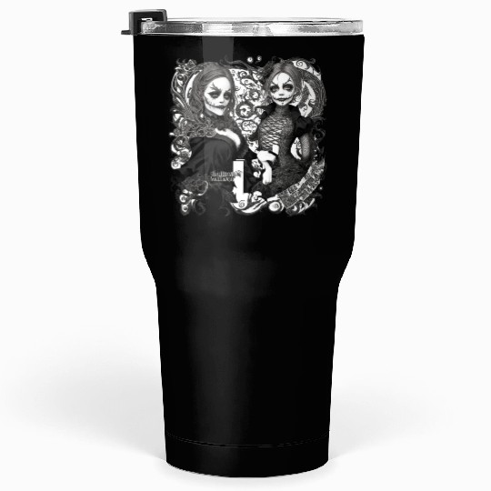 Young witch and pumpkin Halloween 2 Tumblers 30 Oz