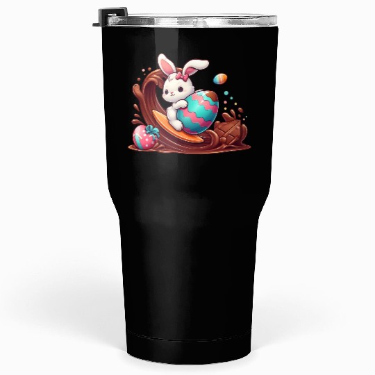 Easter Bunny Surfboard Chocolaty Waves Tumblers 30 Oz