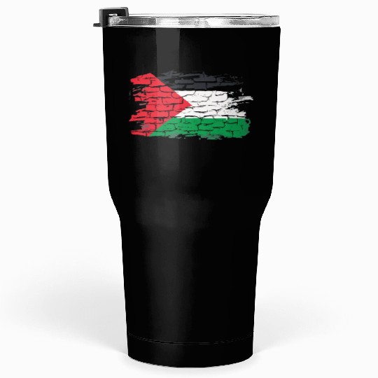 Palestine Flag Graffiti Art Tumblers 30 Oz