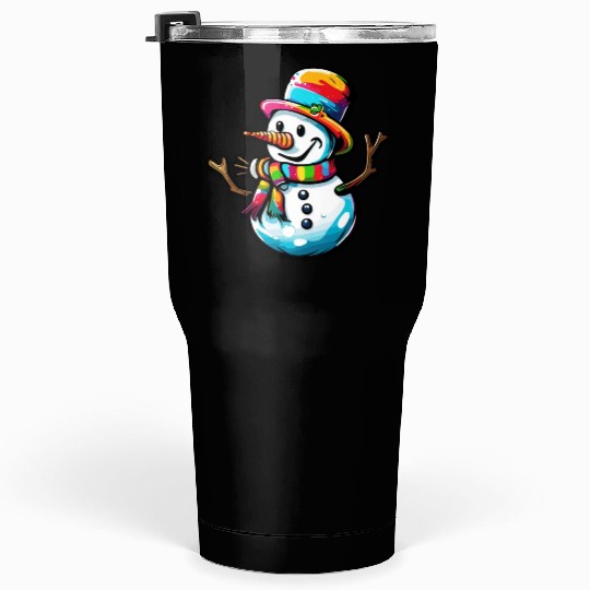 Snowman / Winter / Snowflake / White / Frosti Tumblers 30 Oz