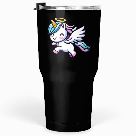 Heavenly Unicorn: Sweet Magic with Angel Wings Tumblers 30 Oz