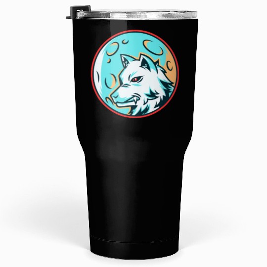 white wolf Tumblers 30 Oz