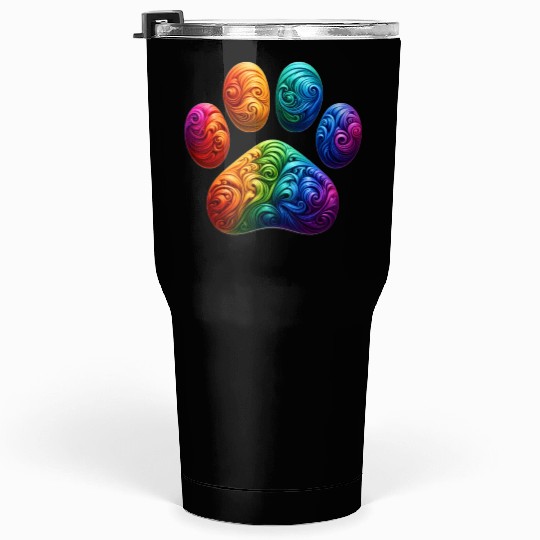 Colorful Paw Prints Edition Tumblers 30 Oz
