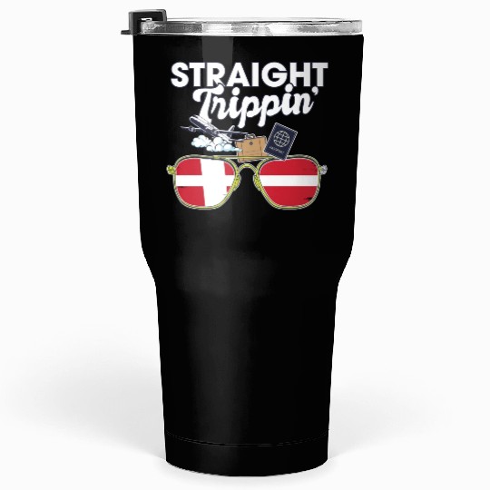 Straight Trippin' Dane Vacation Tour Travel Trip Tumblers 30 Oz