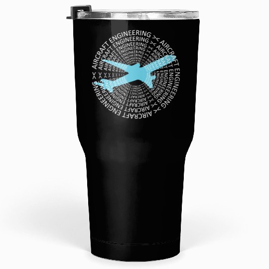 aircraft engineering text aerospace engineer logo Tumblers 30 Oz