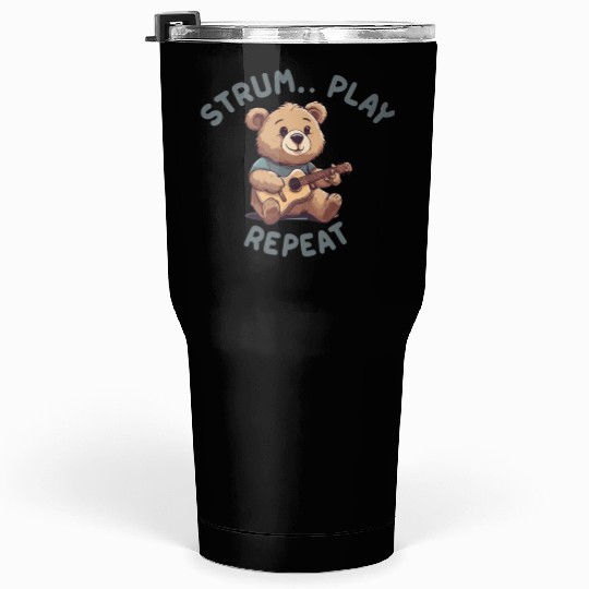 Guitarist Guitar Player Bear Lover Tumblers 30 Oz