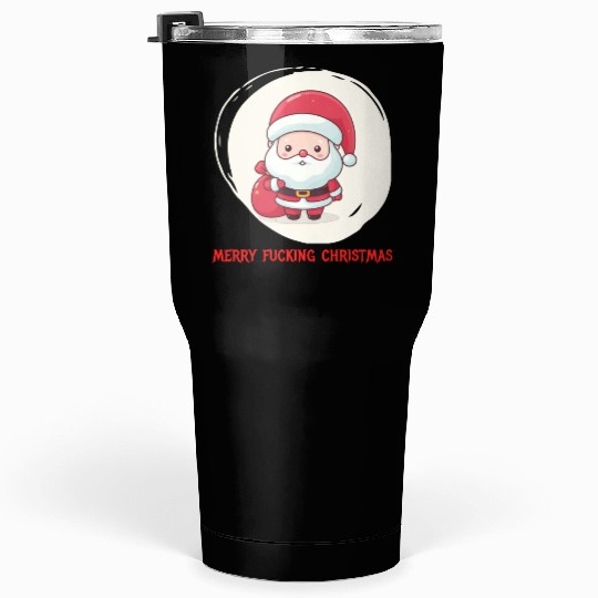 Cute Bad Santa Tumblers 30 Oz