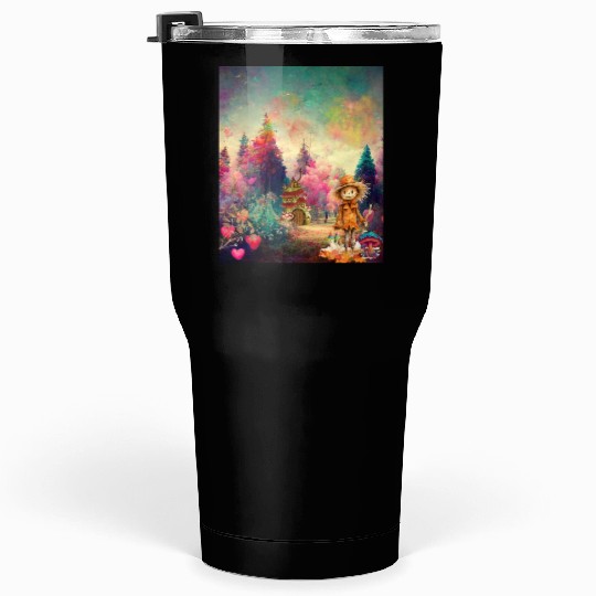 "Enchanted Dreams - Psychedelic Autumn Forest" Tumblers 30 Oz