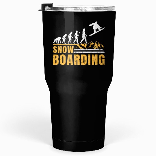 Snowboarding EVOLUTION Snowboard Winter Park Tumblers 30 Oz