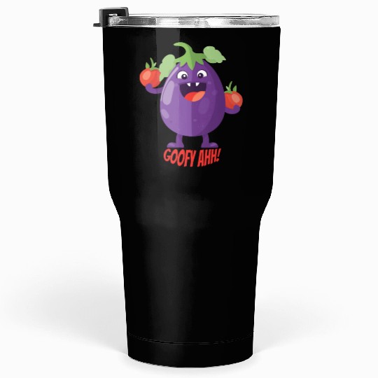 Eggplant Tomato Party Goofy Ahh Tumblers 30 Oz
