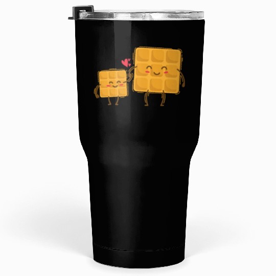 Waffle Mom with Waffle Child Dough Pastry Tumblers 30 Oz