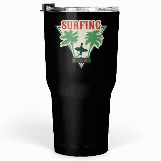 Surfing Miami Tumblers 30 Oz