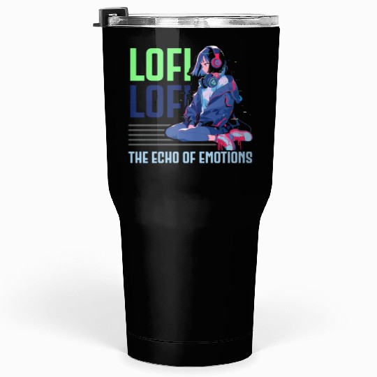 Lofi Music Lover Low Fidelity Japanese Aesthetic Tumblers 30 Oz