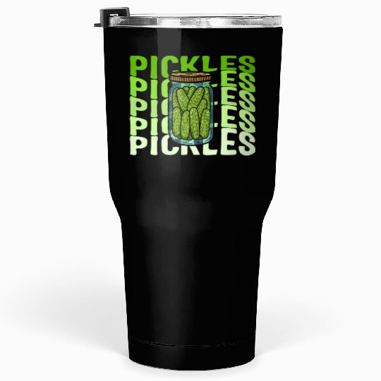 Pickle Tumblers 30 Oz, Jar Of Pickles Cute Retro Green Tumblers 30 Oz