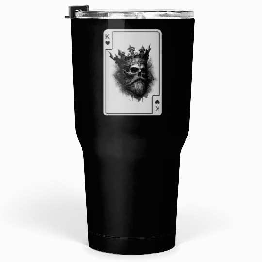 King of Hearts Creepy Card Game Poker Tumblers 30 Oz