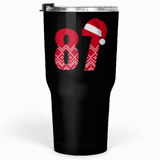 Age 87 - Congrats Christmas Number Eighty Seven Tumblers 30 Oz