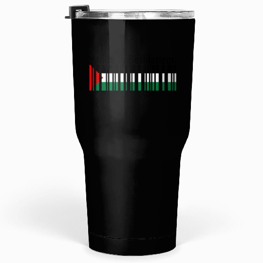 Made in Bethlehem Barcode Palestine Flag for Pales Tumblers 30 Oz