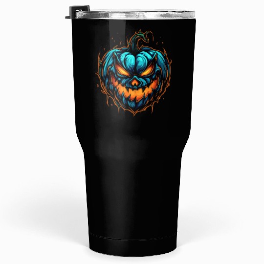 Spooky Colorful Halloween Pumpkin Tumblers 30 Oz