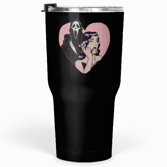 ghostface phone call love heart Tumblers 30 Oz