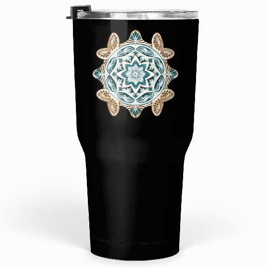 Sea Turtle Mandala Art Tumblers 30 Oz