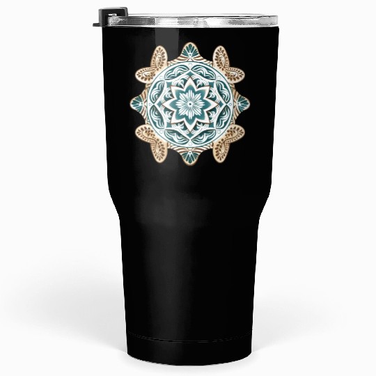 Sea Turtle Mandala Art Tumblers 30 Oz
