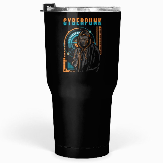 Cyborg Android Synthwave Scifi Tumblers 30 Oz